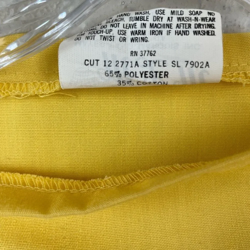 Vintage MLM Yellow Shirt and Matching Shorts Size L EUC